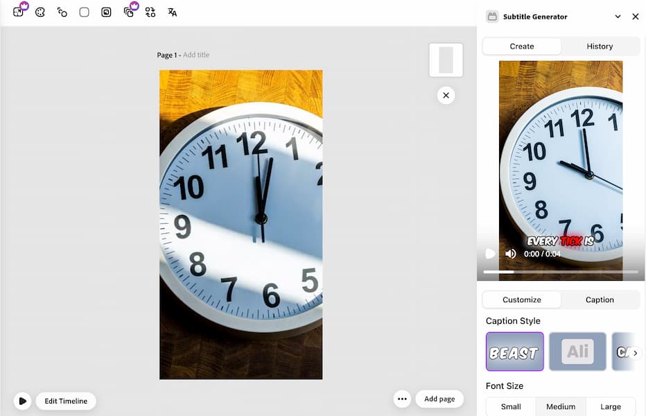Adobe Express Interface